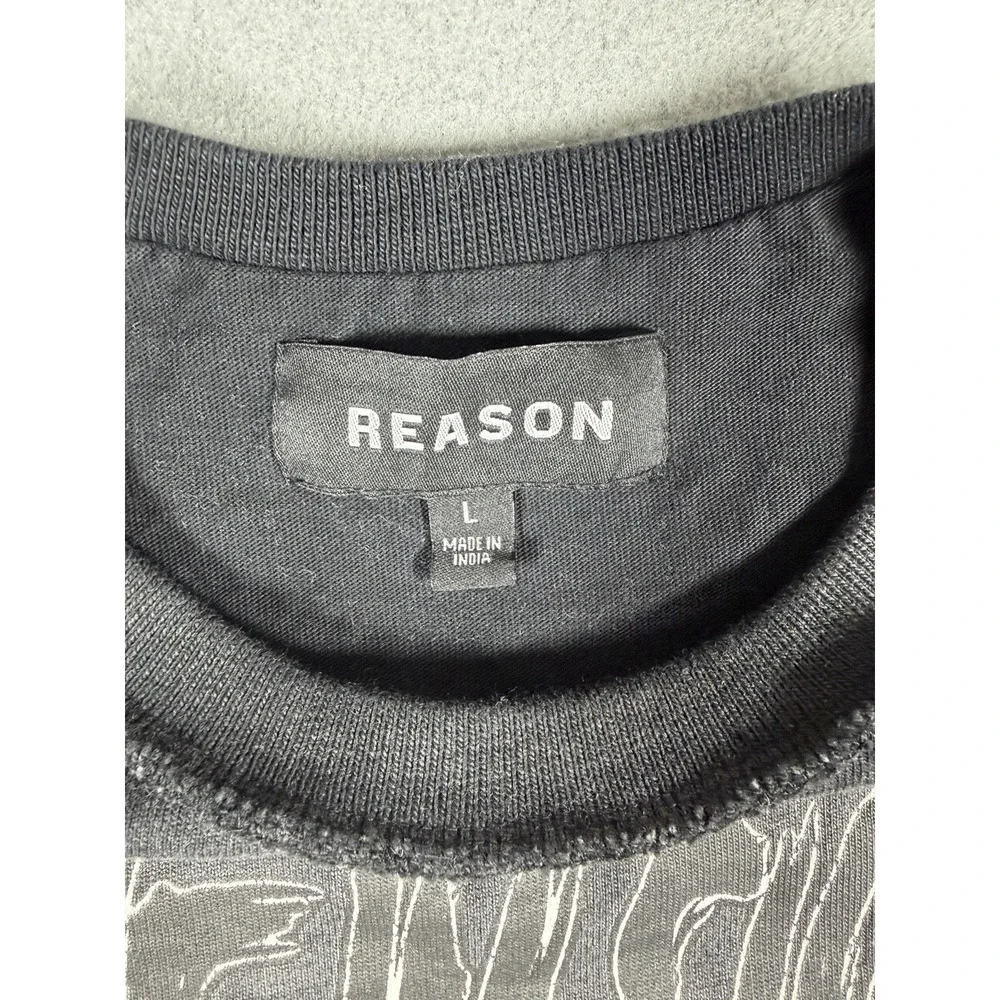 REASON Clothing Move In Silence Devil Crop Muscle Tee Tank Top Men's Large L